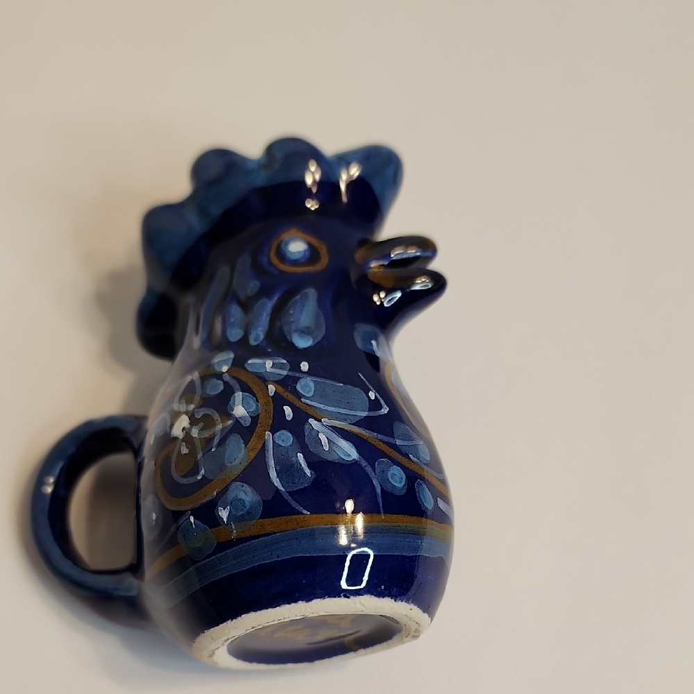 Rooster Creamer With Mouth Pourer Opening 3" X 3" No Chips Or Flaws  Collectible